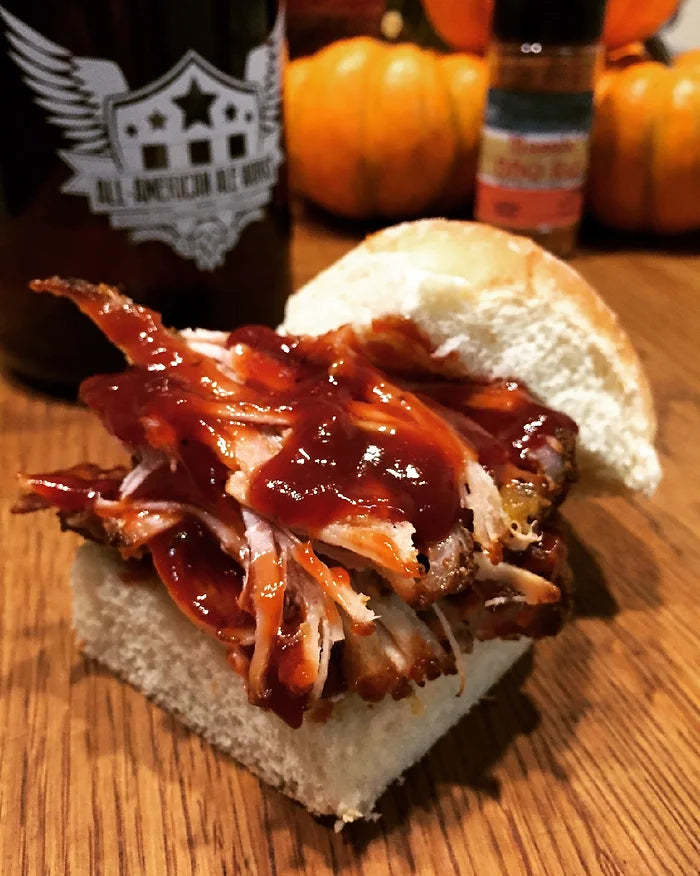 Modern masala bbq rub pulled pork slider