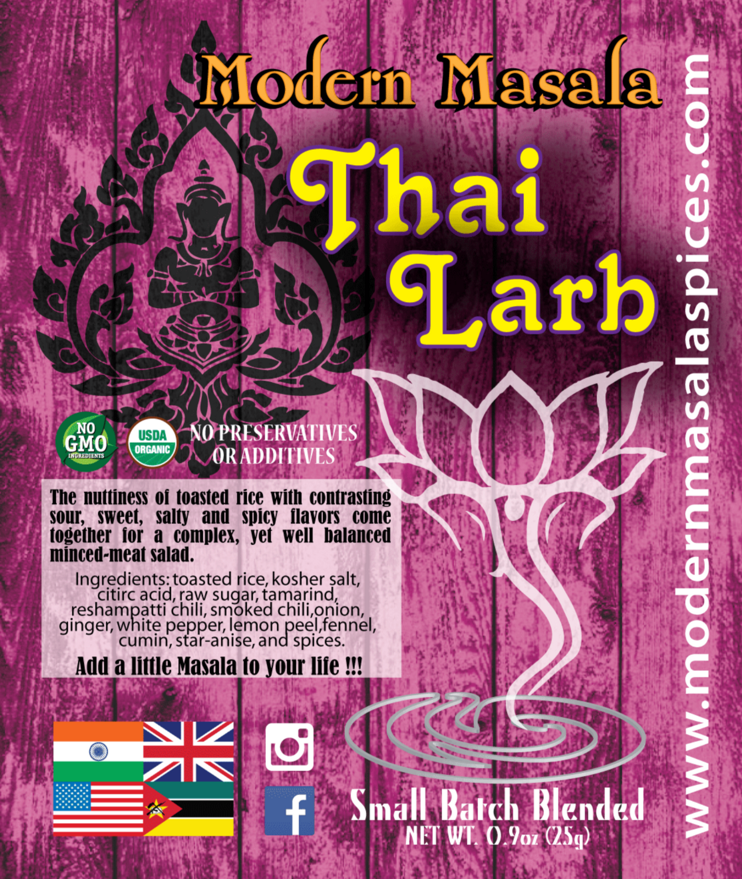 modern masala thai larb seasoning pack image