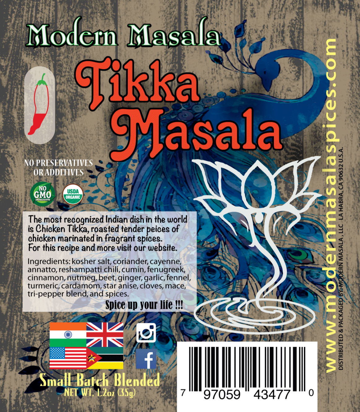 modern masala tikka masala seasoning pack image