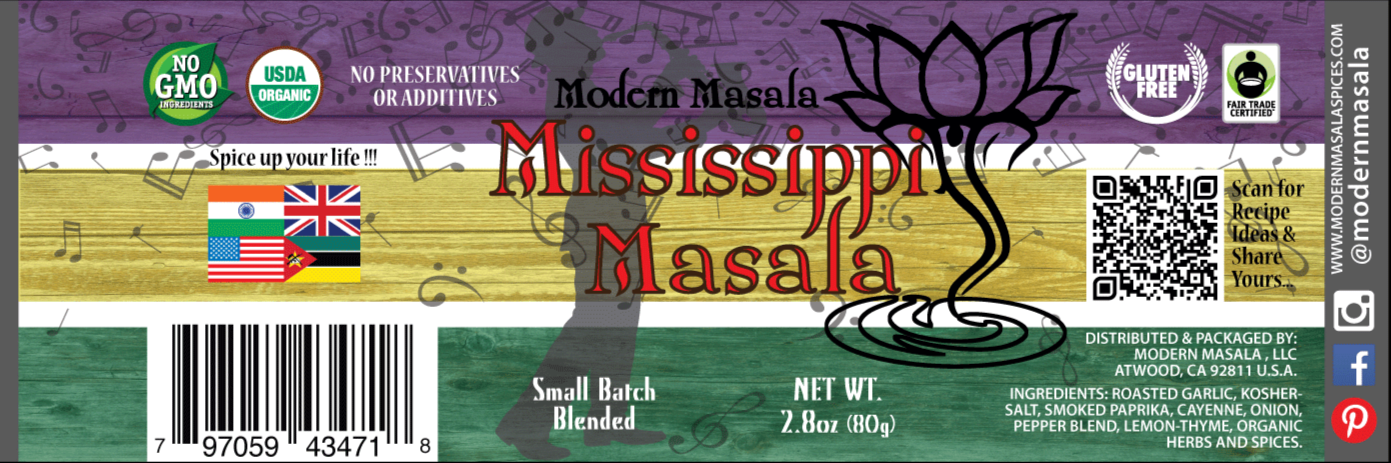 modern masala cajun spice blend label image