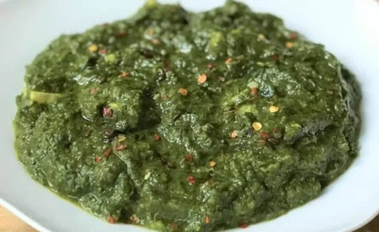 Saag or Saag Paneer indian cream spinach dish 