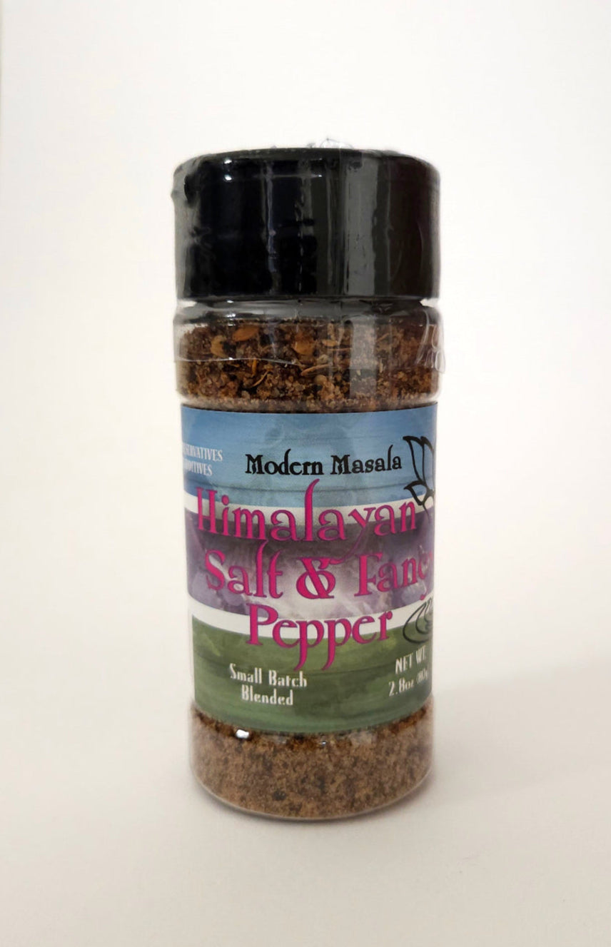 modern masala himalayan pink salt and pepper bottle image 