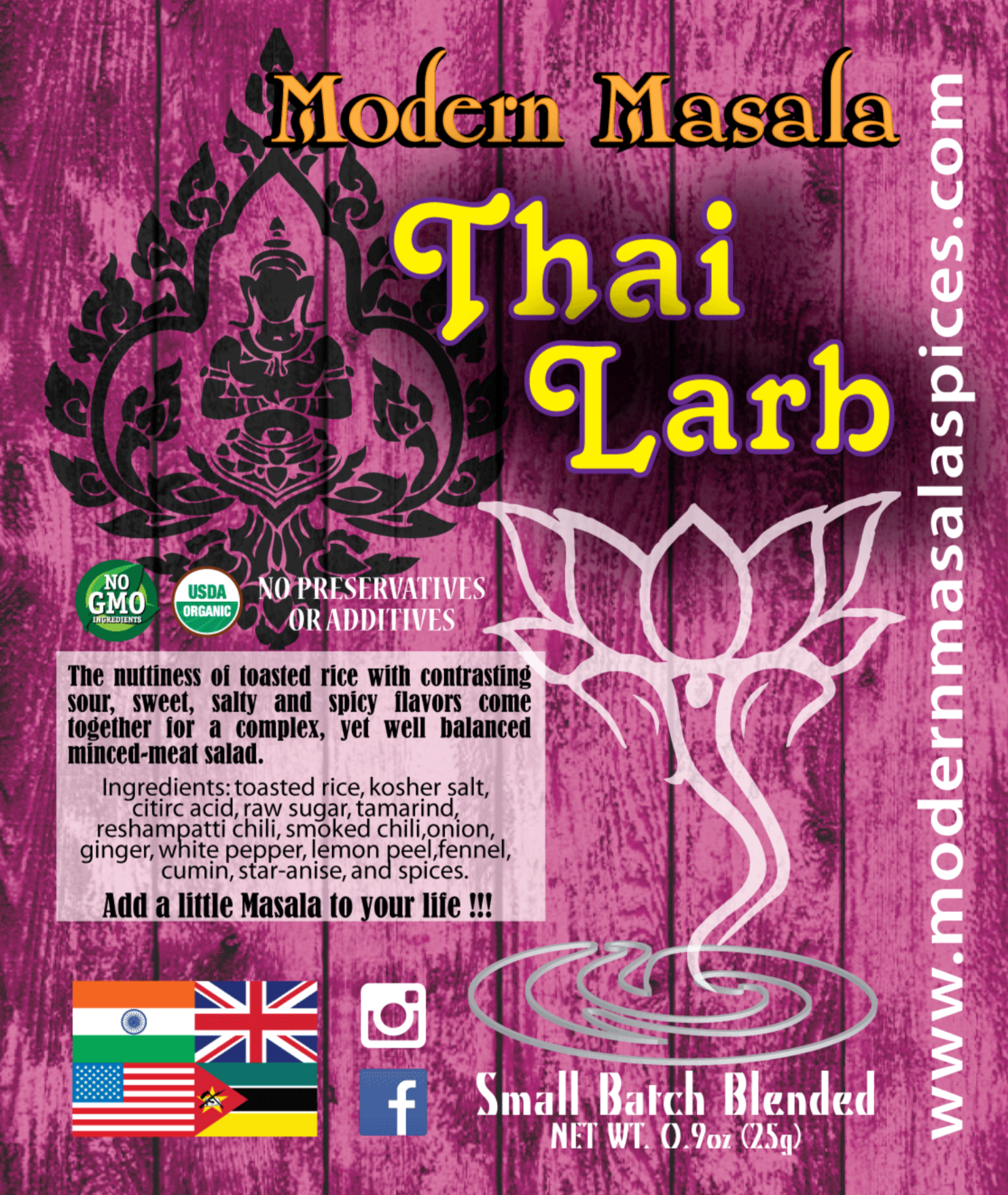 modern masala thai larb seasoning pack image 