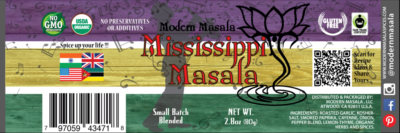 modern masala cajun spice blend label image 