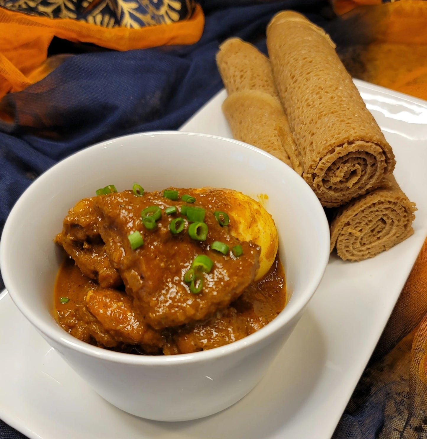 ethiopian doro wat chicken stew in a bowl