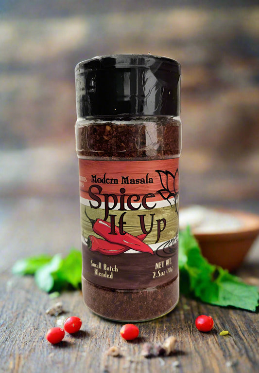 modern masala spice it up seasoning bottle image